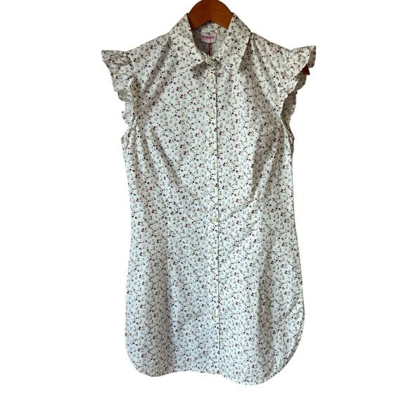 Fiorucci Camicia Floral Print Shirt Dress NWT Size 40 / 10 / Large - Picture 1 of 7